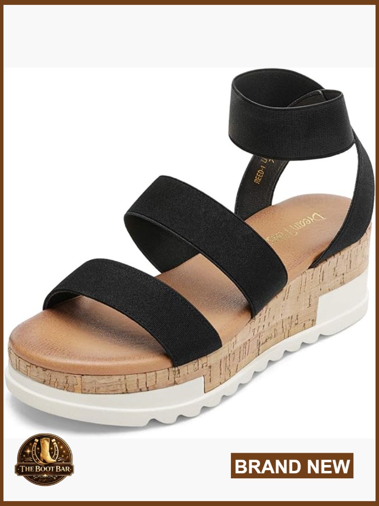 Women's Platform Wedge Sandals Open Toe Ankle Strap Comfortable